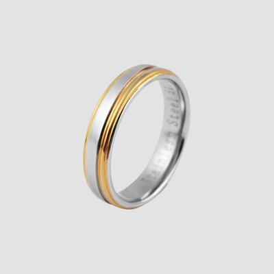 Fingerring ADELIA´S "Herren Ring aus Edelstahl" Gr. 64, gold (silber), Fingerringe, Herren, 64, Edelstahl, Fingerring