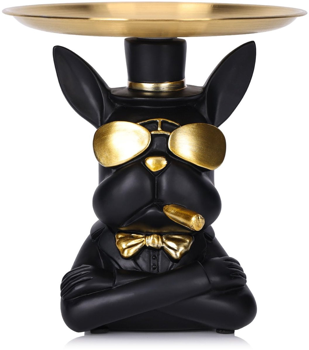 Unyqoos Moderne decoratieve bulldog houder voor sleutels en sieraden