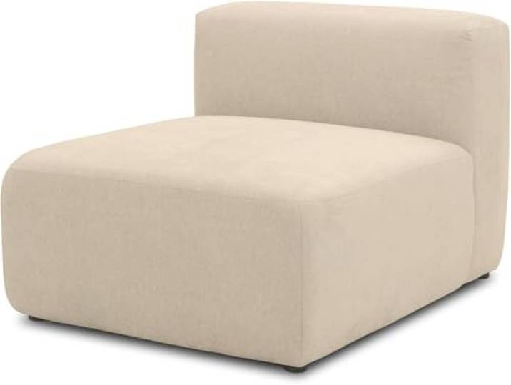 DOMO. collection Sessel Adrian, Modul-Sofa, Polsterhocker mit Rückenlehne, Modul-Couch, Sessel Element, kombinierbar, Polstersessel, 85 x 108 x 69 cm (BxTxH), beige