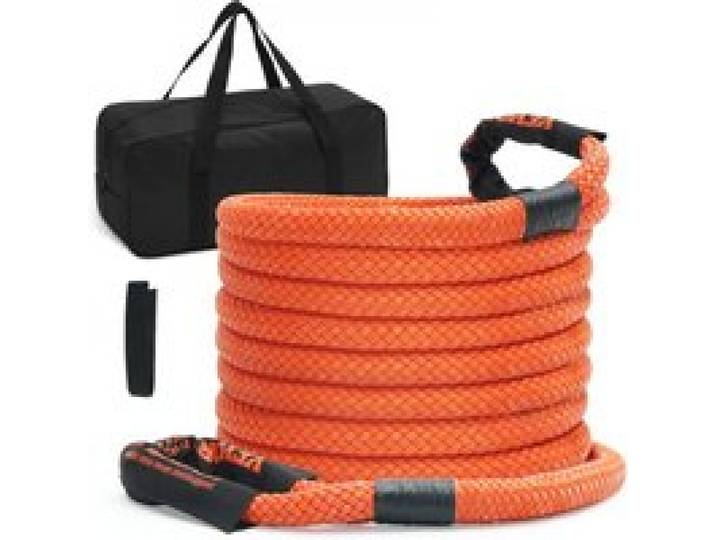 VEVOR 25 mm x 9 m Abschleppseil 17237 kg, Hochleistungs-Offroad-Abschleppgurt, Extrem belastbarer Bergegurt mit 30 % Elastizitätsenergie für Jeep Auto LKW ATV UTV SUV Traktor