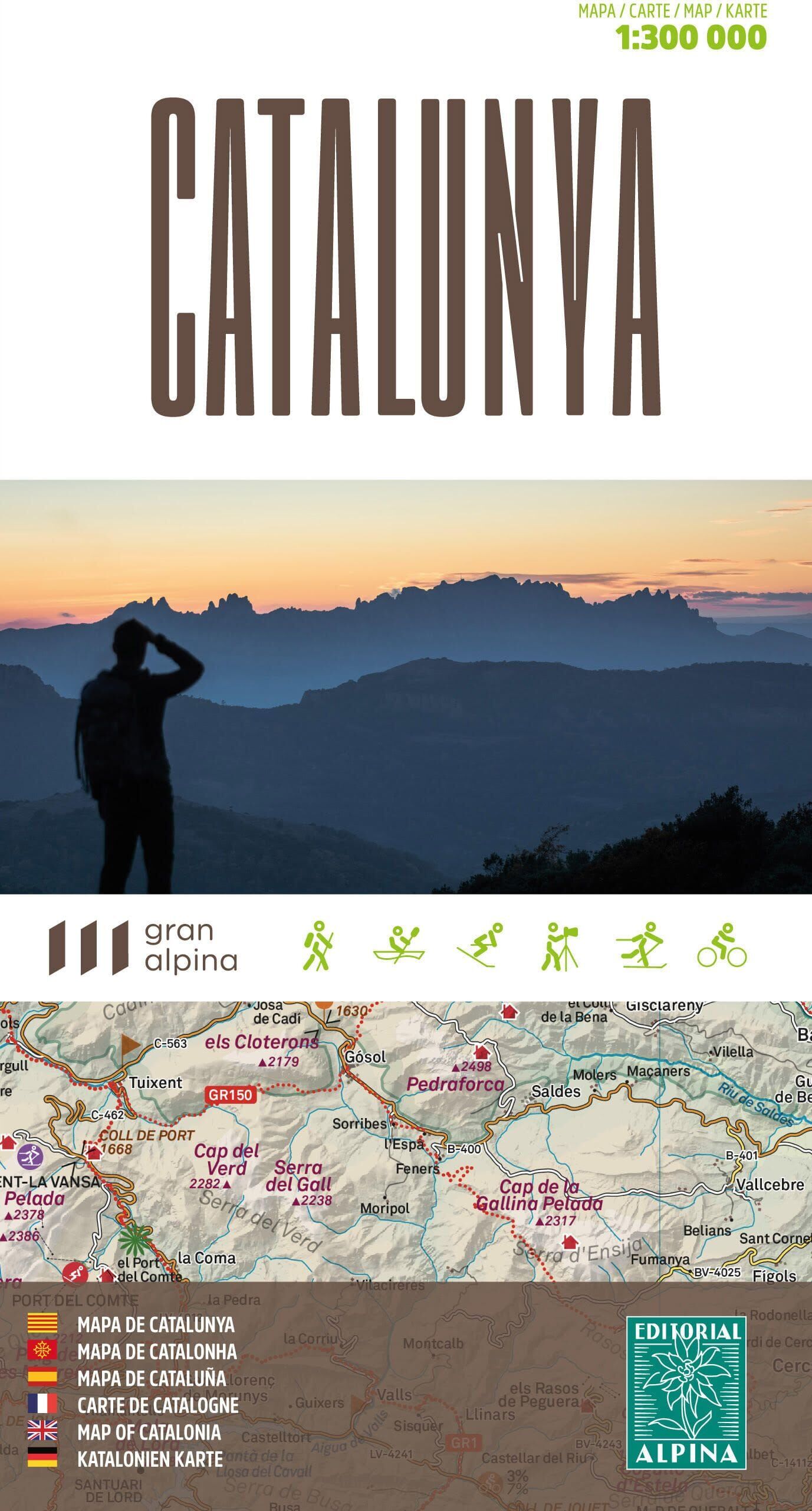 Editorial Alpina Carte touristique - Catalogne   Alpina