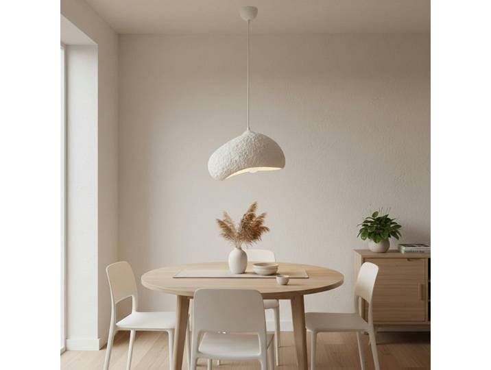 Suspension blanche design organique 32 cm NOXIS