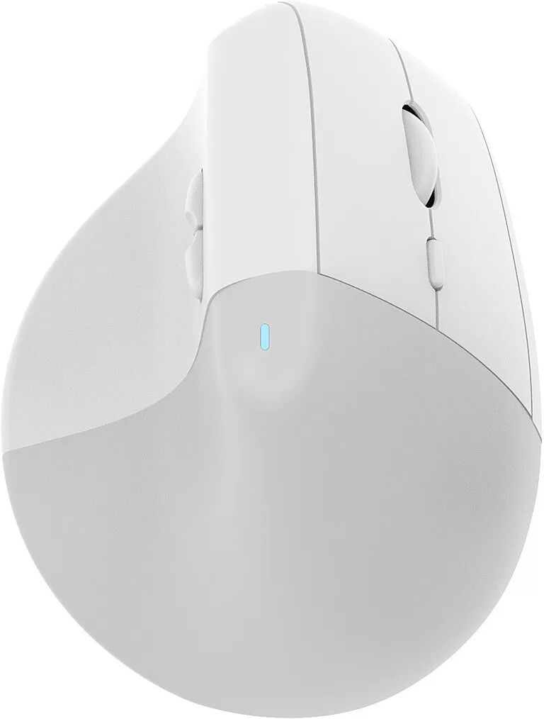 INF Ergonomische Bluetooth Dual-Mode Wiederaufladbare Maus mit Einstellbarer DPI Weiß