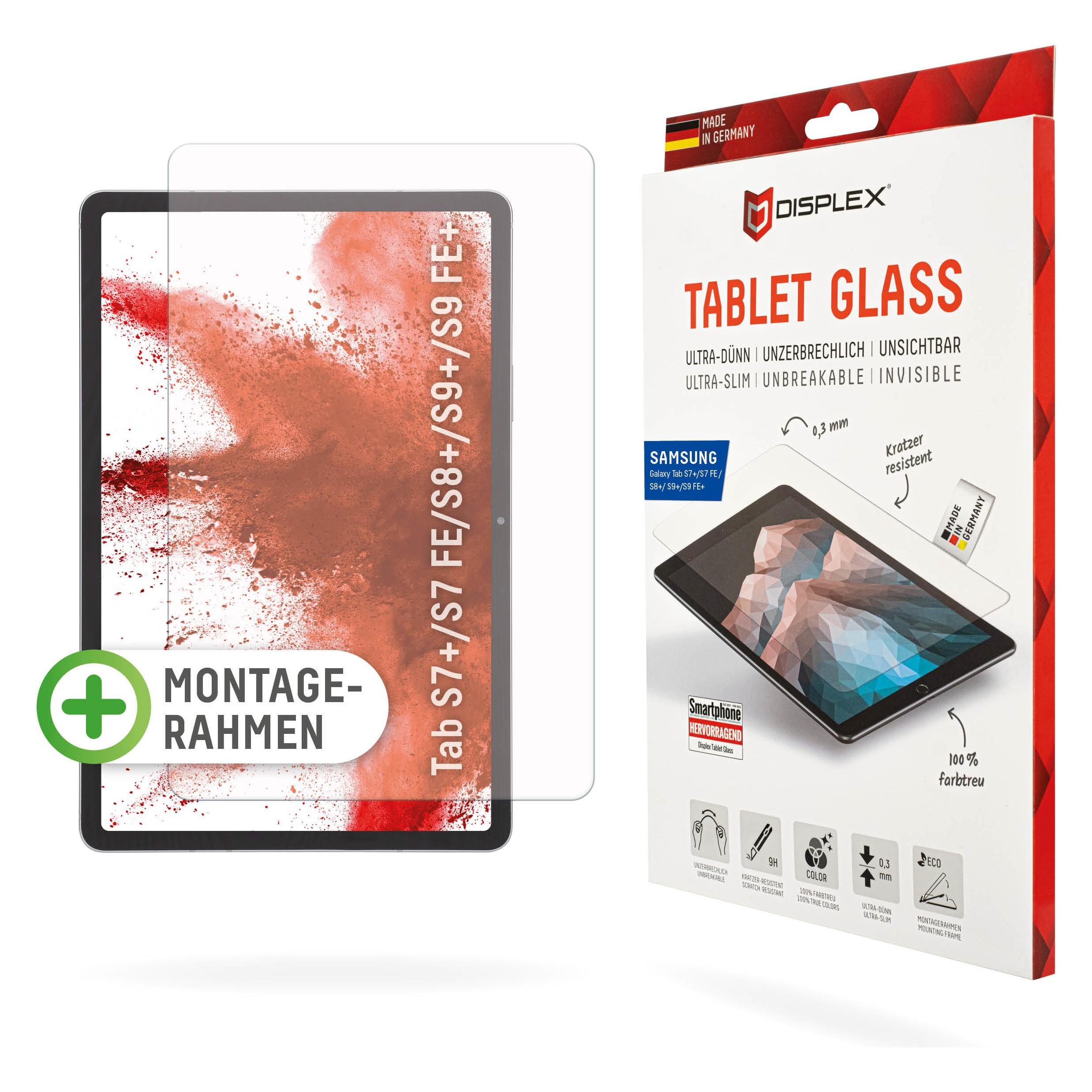Displex Tablet Glass, Tablet Schutzglas (1 Stk., Samsung Galaxy Tab S10+, Samsung Galaxy Tab S7 FE, Samsung Galaxy Tab S7+, Samsung Galaxy Tab S8+, Samsung Galaxy Tab S9 FE+, Samsung Galaxy Tab S9+) (01542)