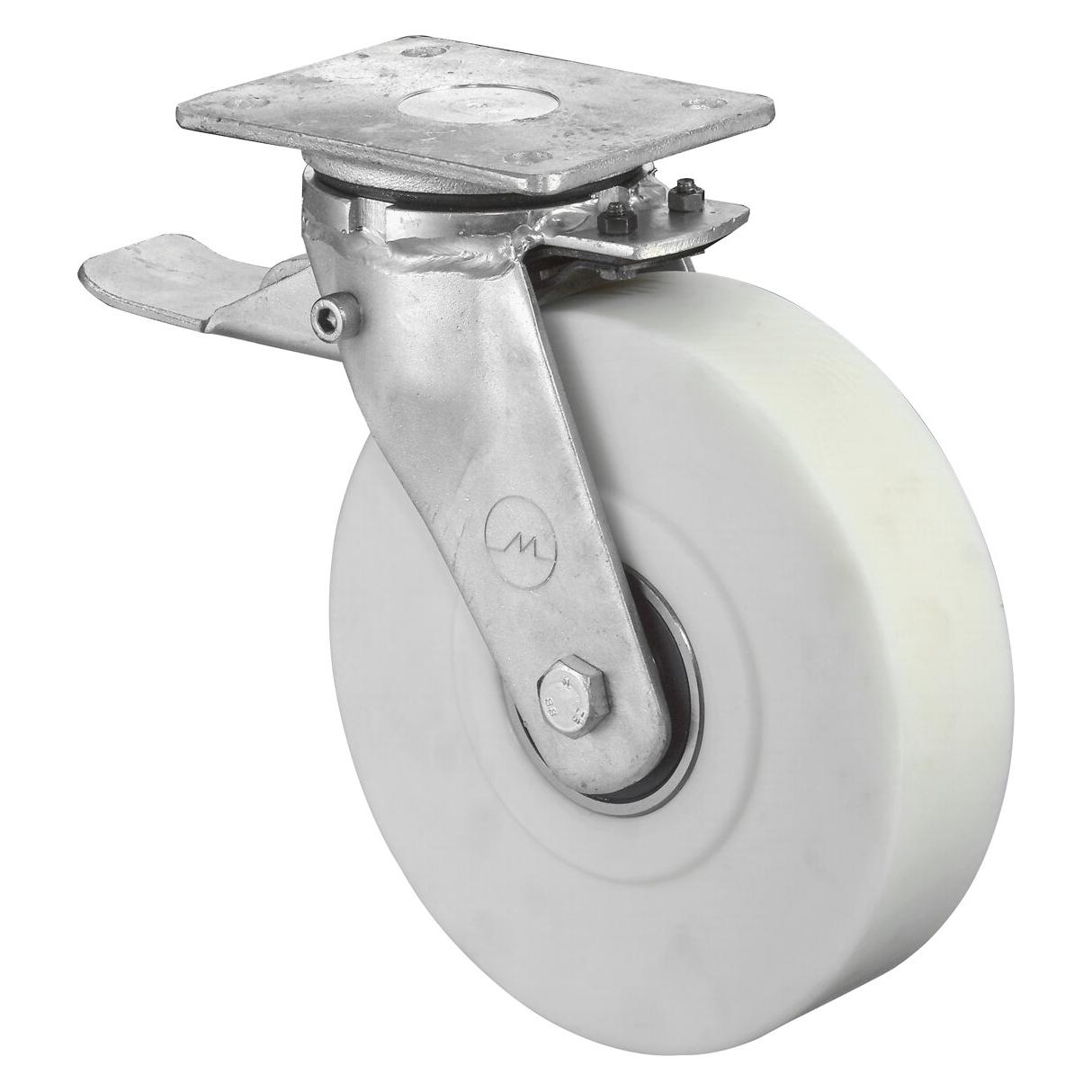 BS Rollen Lenkrolle, RR100.B16,mit Platte,Ø 150,B 80mm,3.000kg,Polyamid gegossen (228235)