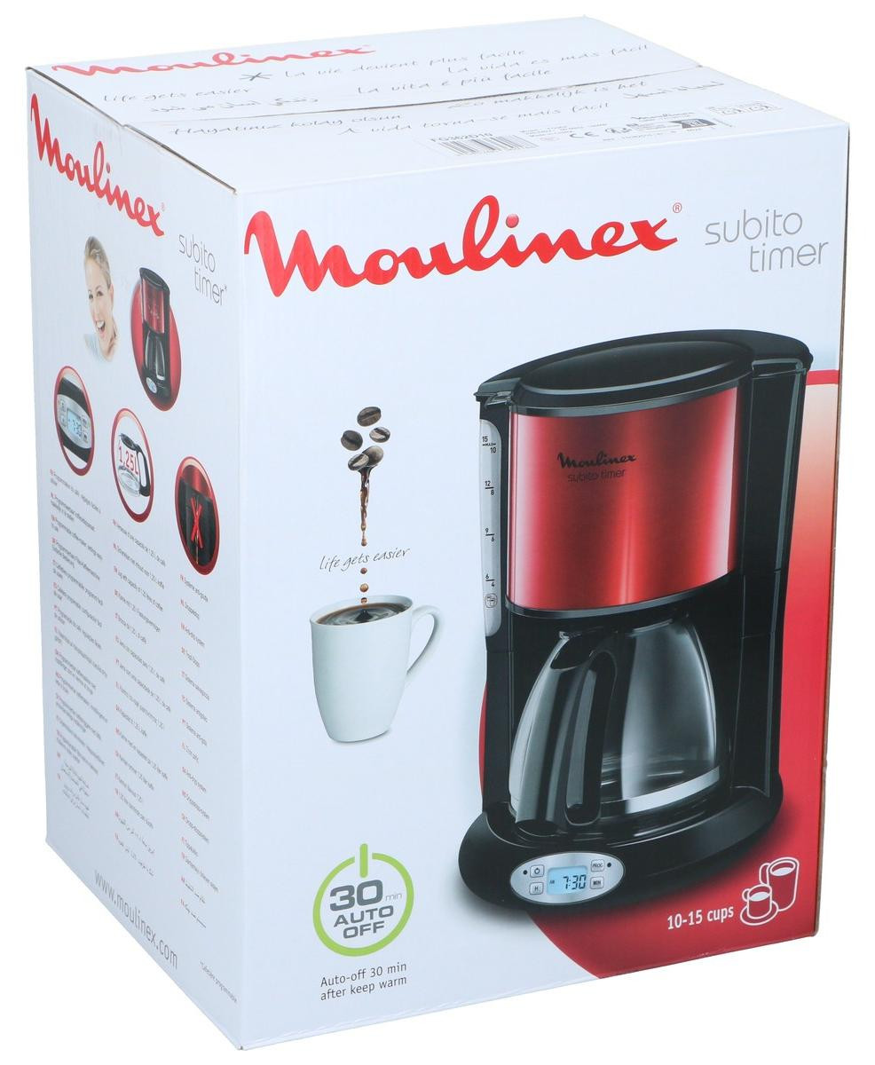 Moulinex Subito Timer Filterkoffiezetapparaat - 1,25L - Zwart
