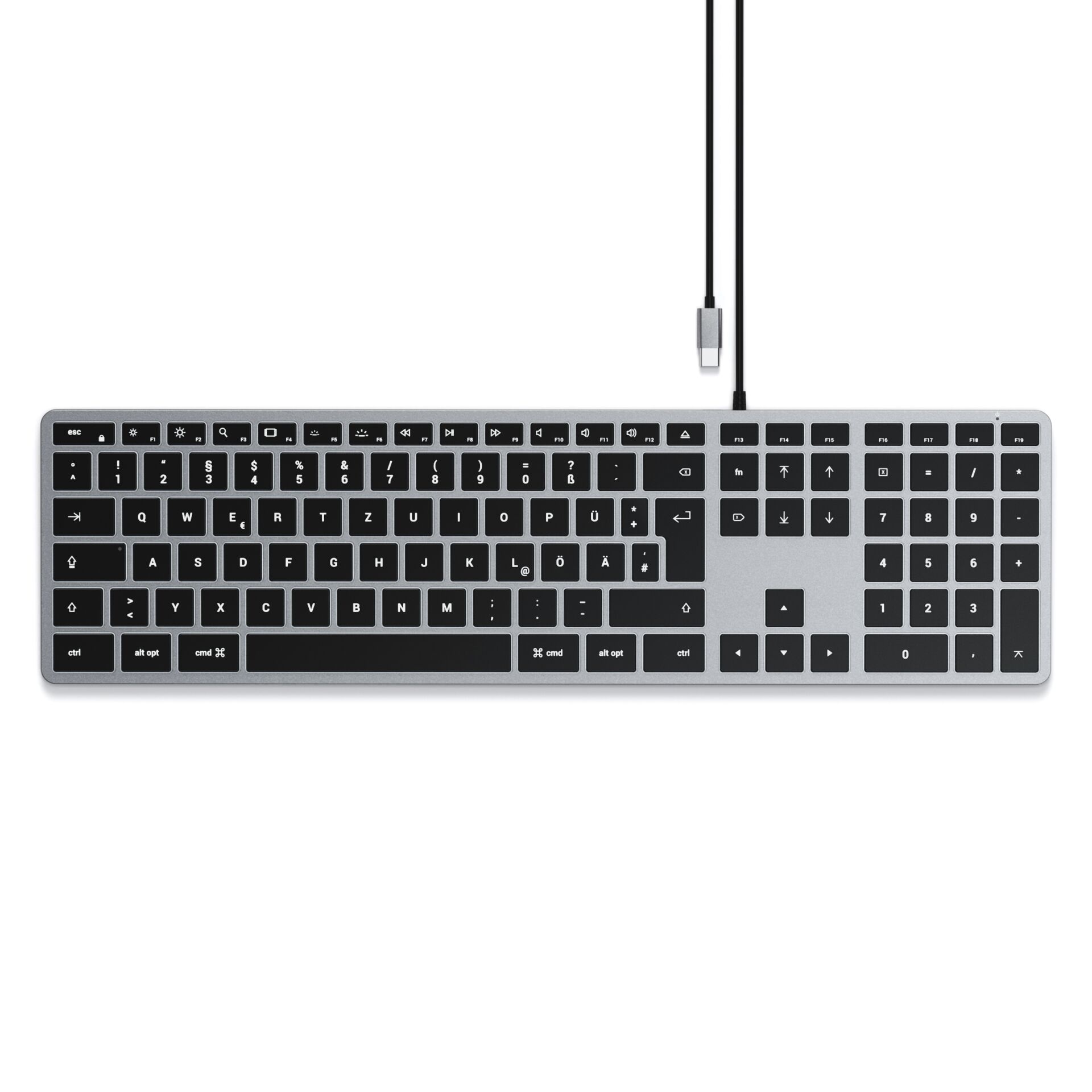 Satechi Slim W3 USB-C kabelgebundene Tastatur ST-UCSW3M-DE