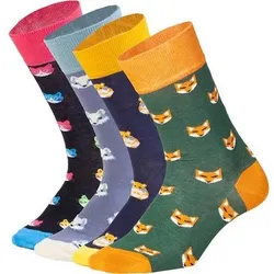 DILLY SOCKS Socken Animal Parade, Größe 36/40 in Bunt Bunt
