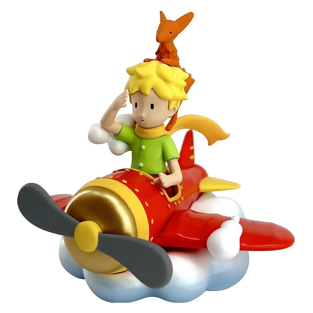 Plastoy Le Petit Prince figurine Le Petit Prince er le renard en avion 7 cm (040453)