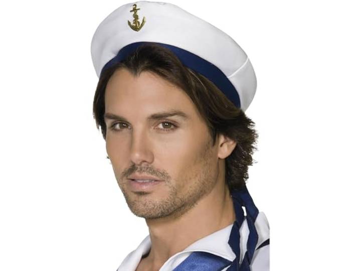 Smiffys Sailor Hat, White