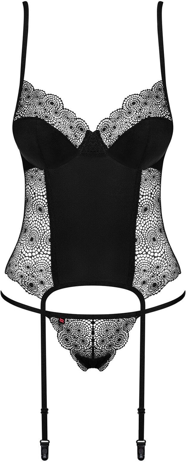 Obsessive Sharlotte corset & string black