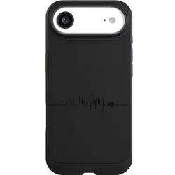 Nivocase Hülle für Apple iPhone Air Handyhülle NIVOcore Case Schwarz Glück Statement Motiv ohne Hintergrund (Apple iPhone Air), Smartphone Hülle, Schwarz