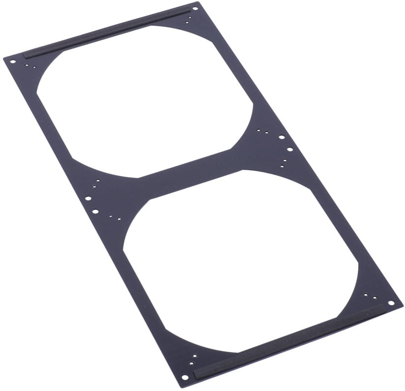 Alphacool Radiator 400mm L&uuml;fterblende 2x180/200mm - Black