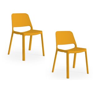 Mayer Besucherstuhl myNUKE, 2050 62, Vierfußstuhl, Kunststoff, orange, stapelbar, 2 Stück