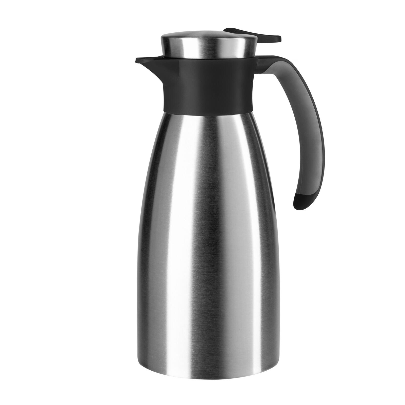 emsa Isolierkanne Soft Grip 1,0 l silber, schwarz 508932