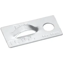 ABB TC105 Befestigungssockel aus Aluminium Schraubmontage, 25,4x13,2x3,8mm,450°C metallic-silber, UV-beständig, feuerfest Kabelbinderbreite max.  - 1000 Stück