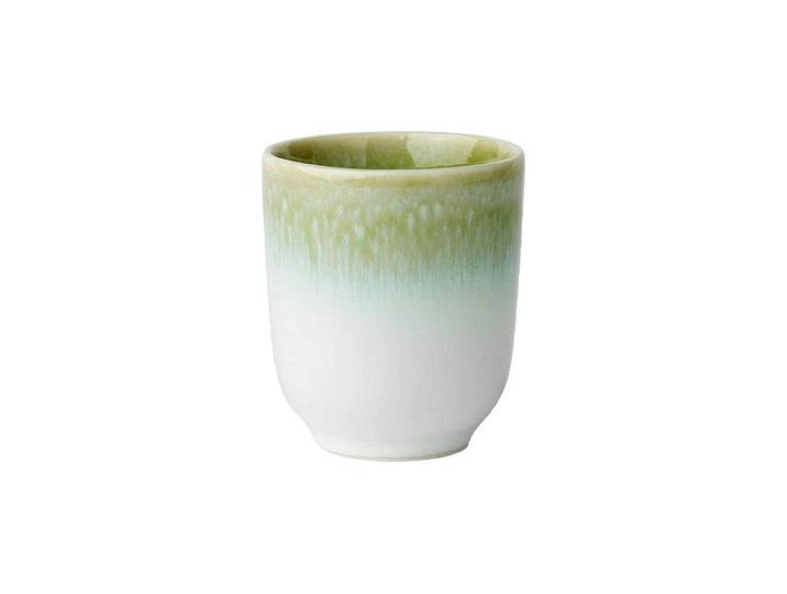 Becher Lunasol Gaya Atelier Silom La Mar 6 Stk. , grün (beige, grün), 80ml, Porzellan, Trinkgefässe, Becher
