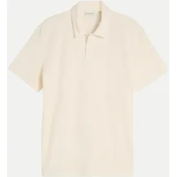 Frottee-Poloshirt Beige M
