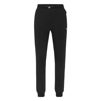 Jogginghose PHILIPP PLEIN "Iconic Plein", Herren, Gr. 3XL, US-Größen, schwarz (02, schwarz), Obermaterial: 100% Baumwolle, Hosen Jogginghose