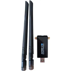 Allnet Wireless AX 1800Mbit USB 3.0 WLAN Stick Dongle ALL-WA1800AX-EXT mit externen Antennen (USB 3.0), Netzwerk Adapter, Schwarz