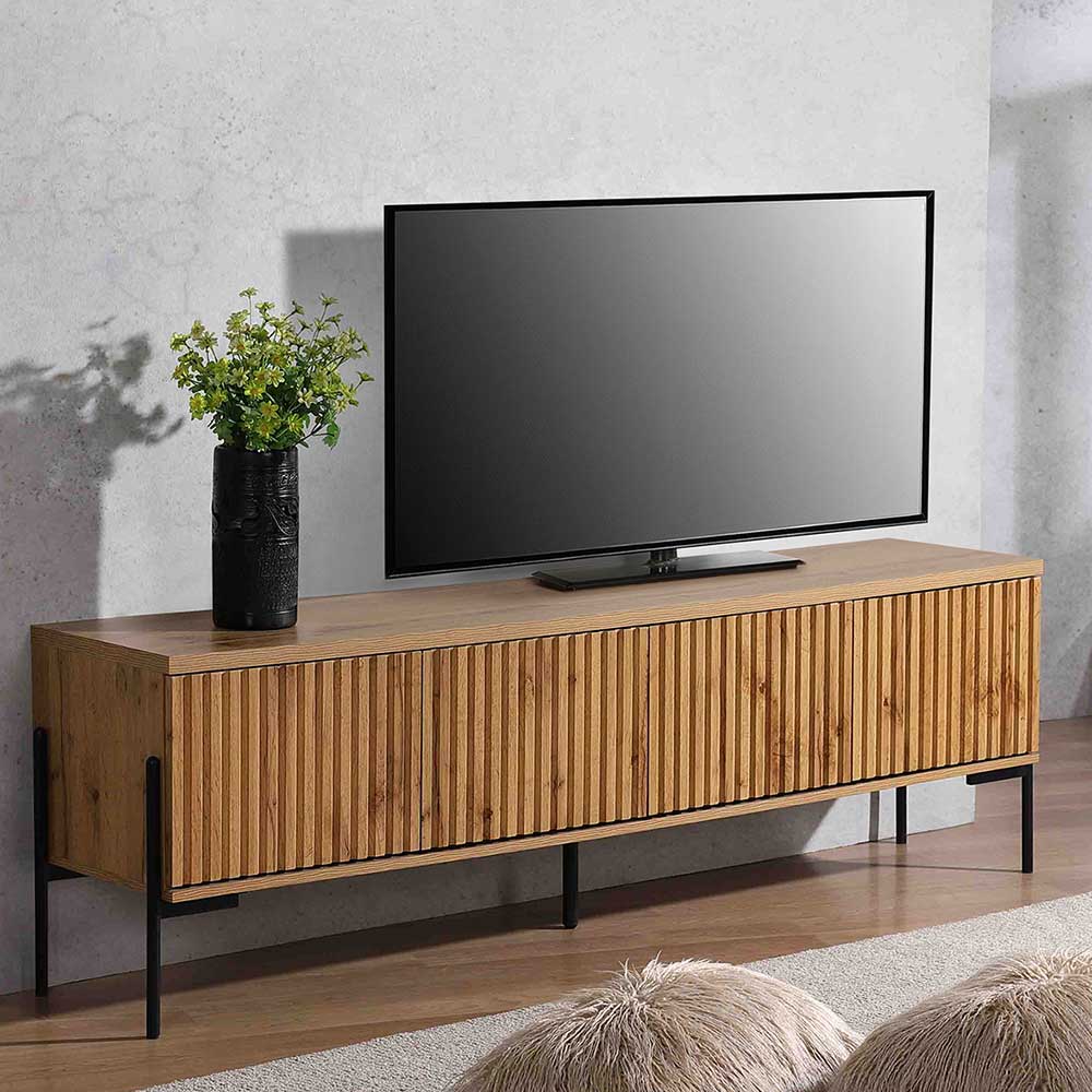 Pharao24.de TV Board Lowboard im Skandi Design 4 türig