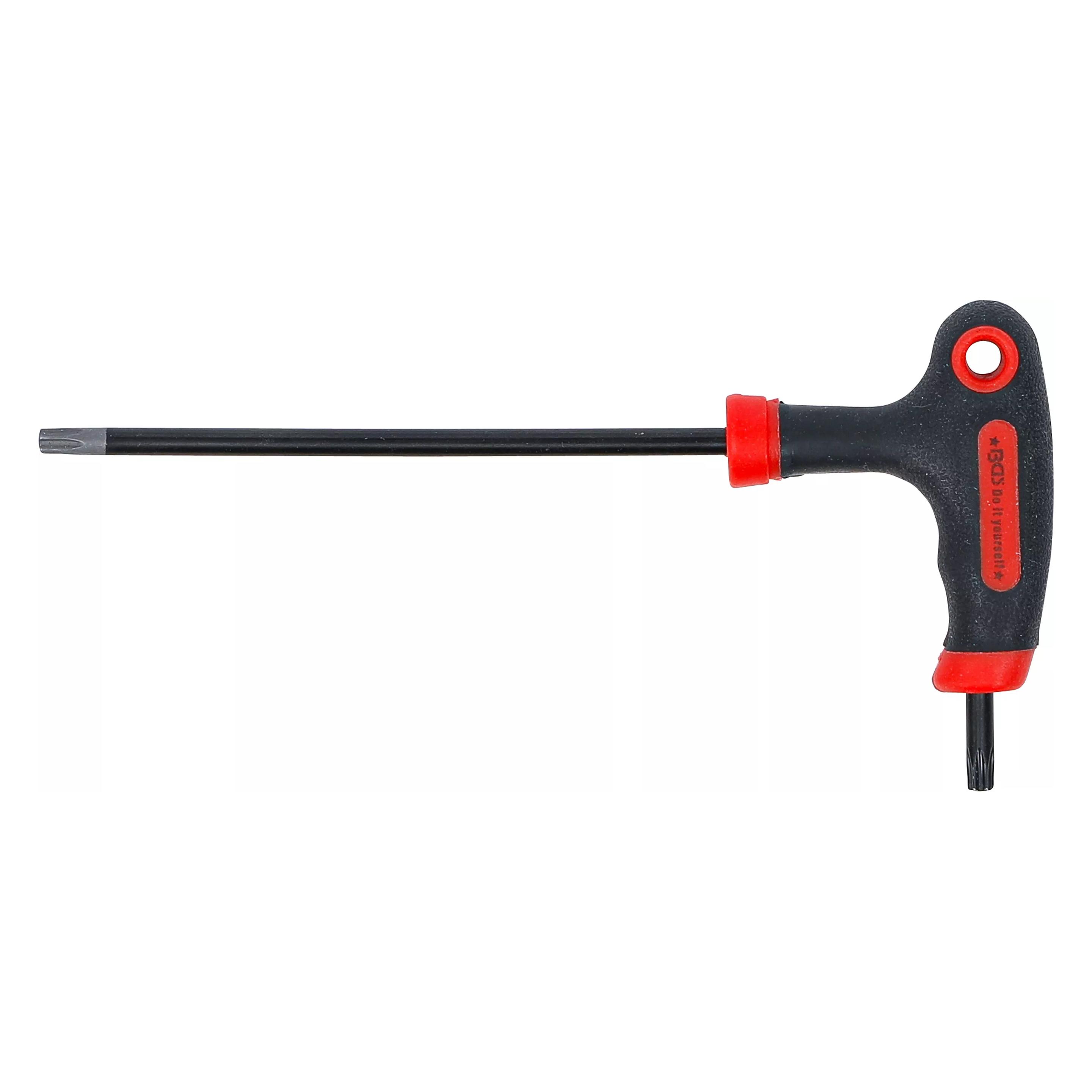 BGS Schraubendreher mit T-Griff und seitlicher Klinge T-Profil (für Torx) mit/ohne Bohrung T20 (T-profil) (7880-T20)