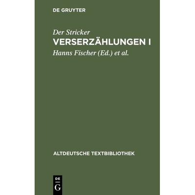 Verserzählungen I, Taschenbuch von Der Stricker, De Gruyter Oldenbourg