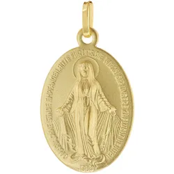 trendor 51935 Milagrosa Anhänger 585 (14K) Gold Medaille Madonna