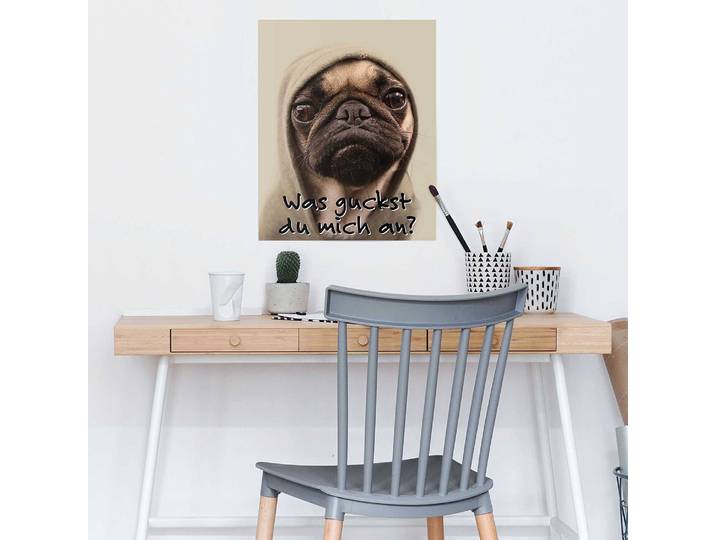 Poster Pourquoi tu me regardes ? Papier Marron 40 x 50 x 0cm
