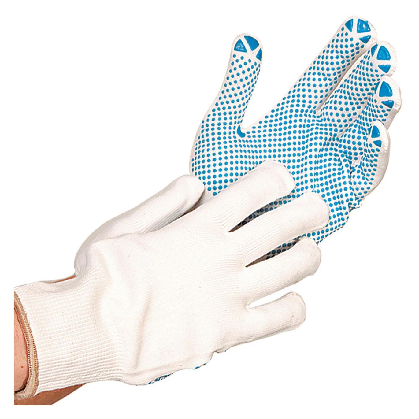 Hygostar Mittelstrickhandschuhe Nylon/Baumwolle mit Noppen (S) (33836)