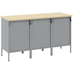 vidaXL, Werkbank + Arbeitsbock, Mazonas (150 cm Werkbank (3 Schubladen & 3 Türen)) (55 cm, 150 cm)