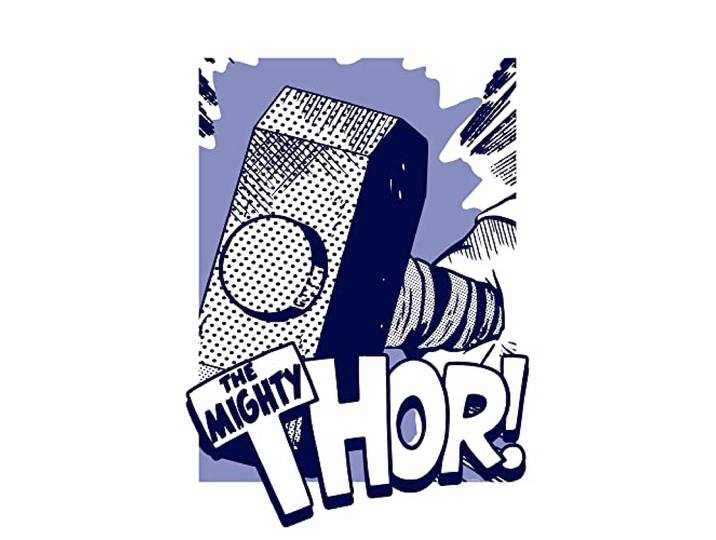 Komar Wandbild - Thor Mjölnir - Größe: 40 x 50 cm - Marvel, Kinderzimmer, Wandgestaltung, Bild