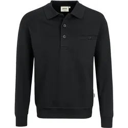 Pocket-Polo-Sweatshirt "PREMIUM" 457 - XL - schwarz