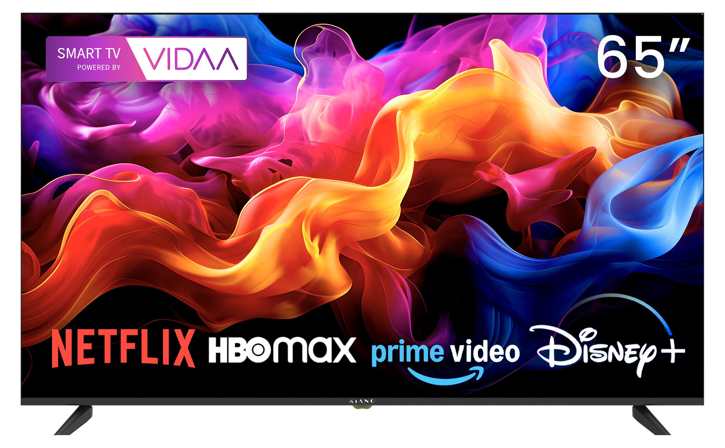 Kiano Elegance 65 VIDAA 4K UHD Smart TV, 65 Zoll DLED Fernseher mit HbbTV, WLAN