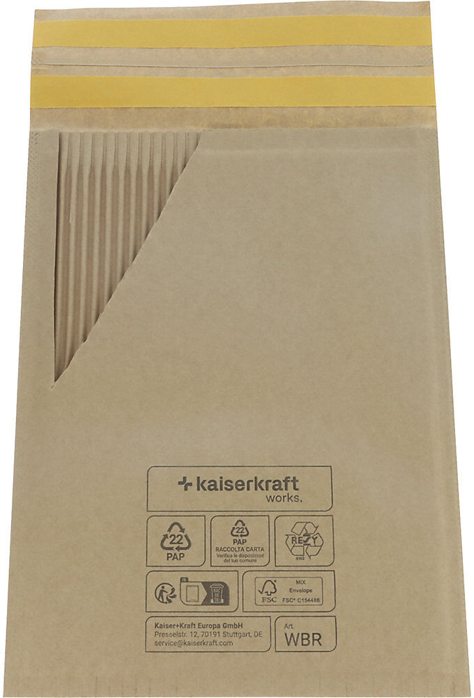 Versandtasche Wavebag™ Return, retourengeeignet aus Papier, VE 75 Stk, Innen-LxB 240 x 330 mm ratioform