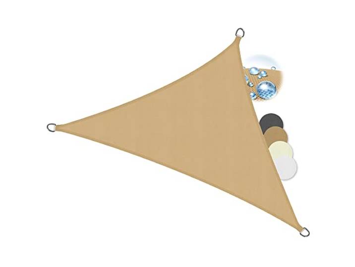 Sol Royal Sonnensegel dreieckig wasserdicht für Terrasse Balkon Garten 6x4,2x4,2m Sand UV Sonnenschutz Segeltuch für Pool und Camping Segel Beschattung PS9