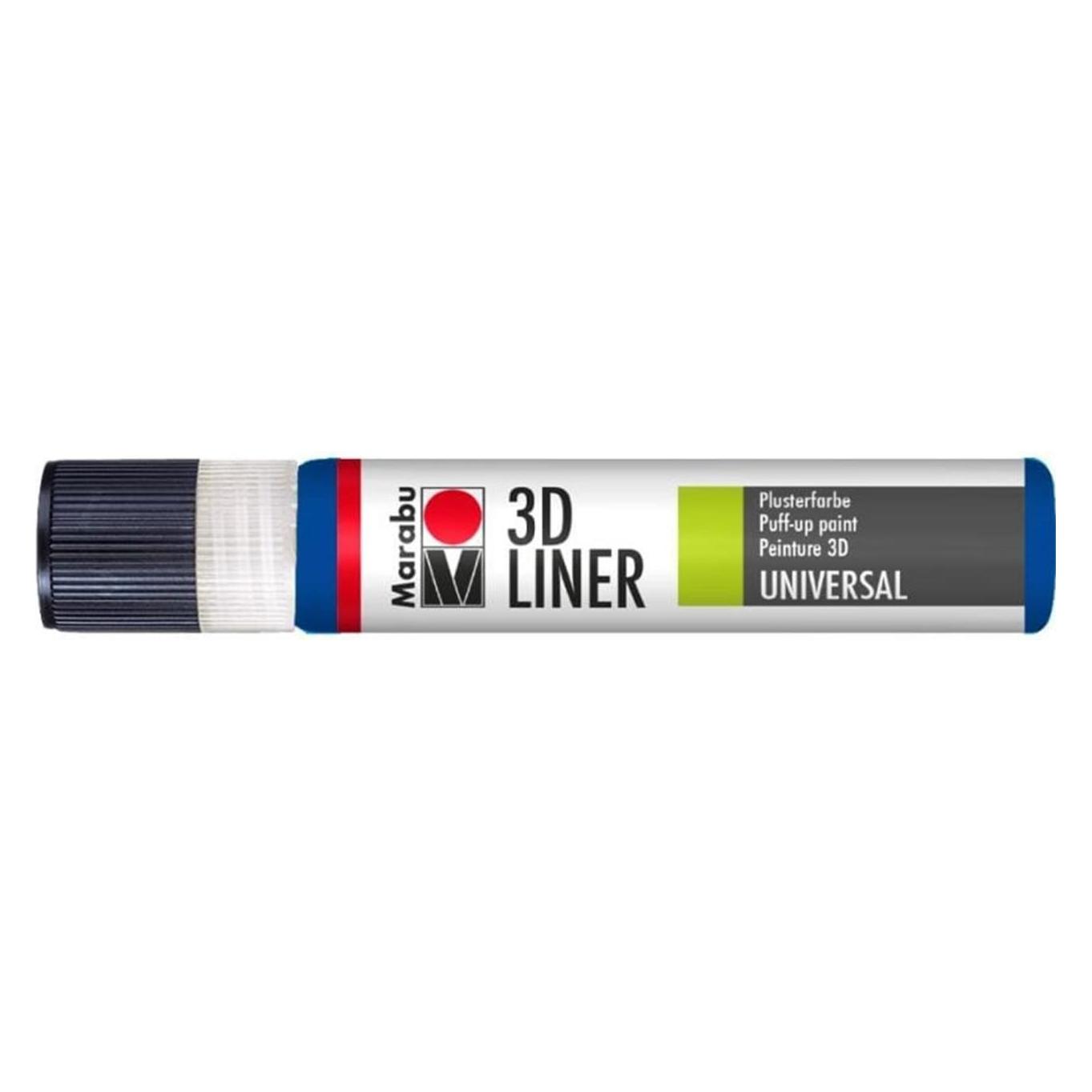 Marabu Textilfarbe 3D-Liner, 25 ml, Mittelblau (25 ml) (18030009652)