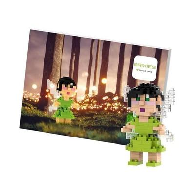 BRIXIES 220044 - Postkarte Fee, 3D Konstruktionsbausatz aus Ministeinen, 145 Teile
