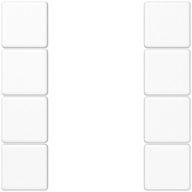 Jung Jeu de touches complet 4x A 504 TSA WW (A504TSAWW)