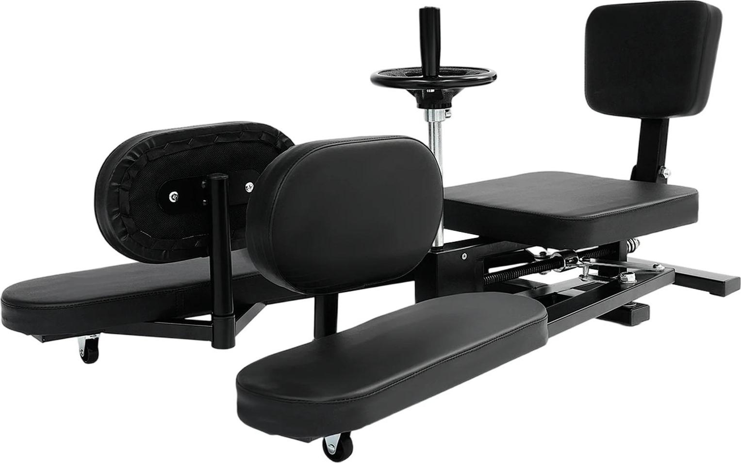 Beinspreizer Maschine - 3-arm Spagat Trainer - Heavy Duty 150 kg Belastung - Flexibilität & Stretching - Yoga Ballett Home Gym - Schwarz