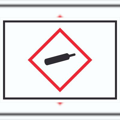 HB-Druck Schild Gasflasche Gas unter Druck Symbol A0 (841x1189mm)