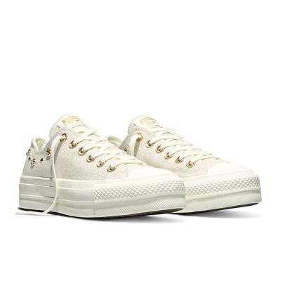 Sneaker CONVERSE "CHUCK TAYLOR ALL STAR LI", Damen, Gr. 42,5, egret, egret, Synthetik, Schuhe Sneaker, für Freizeitaktivitäten, mit Gummilaufsohle, sportlicher Stil