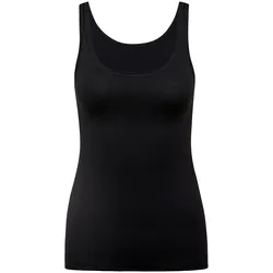CALIDA Damen Top - Comfort, Unterhemd, Tank Top, Jersey, einfarbig Schwarz / XXS (32/34)