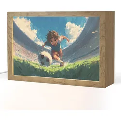 NACHTTISCHLAMPE Stadion - Fußballer - Ball 30x20 cm