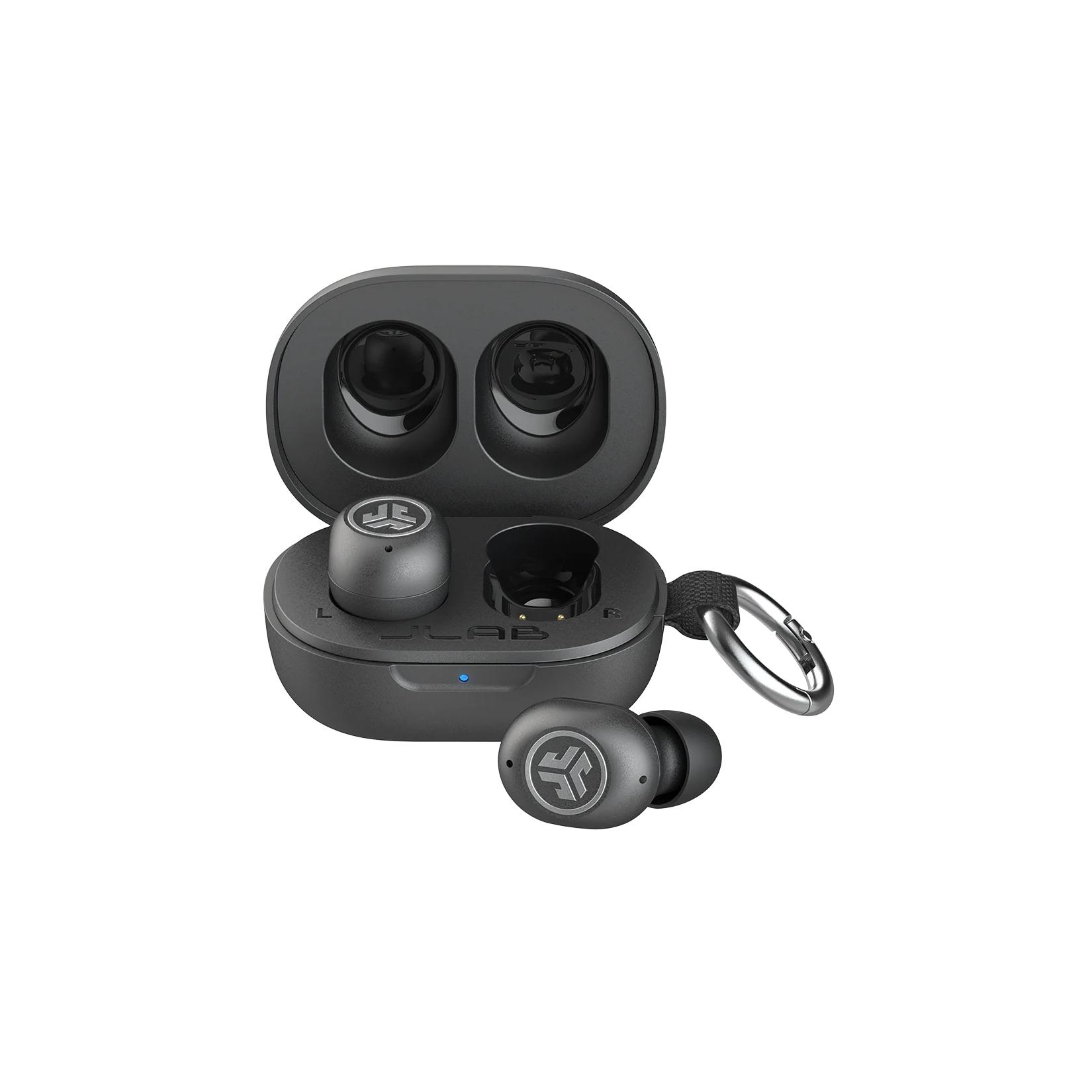 JLab JBuds Mini ANC graphit In-Ear Kopfhörer (Headset-Funktion, Bluetooth, App, IP55)