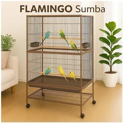 Flamingo Voliera Sumba Taupe, Vogelkäfig + Voliere