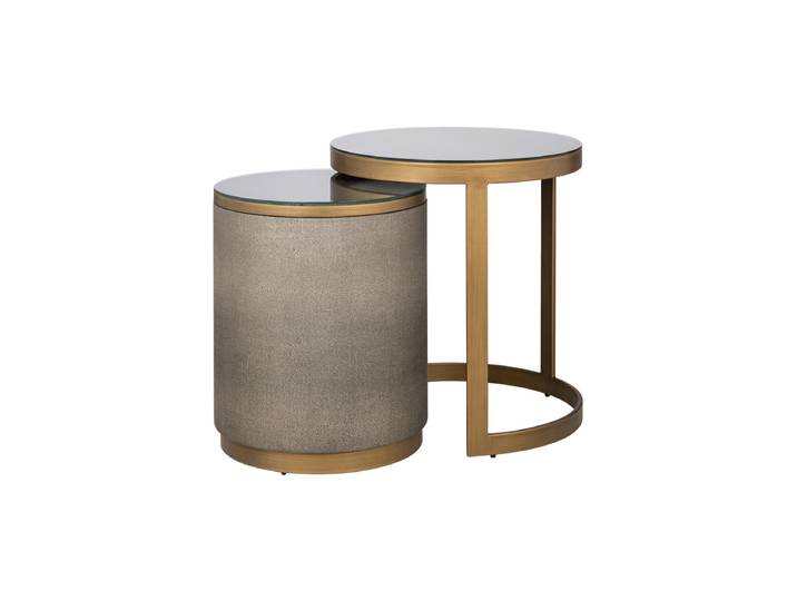 Design Beistelltisch Set „Bloomingville“ 2-teilig Messing Richmond Interiors