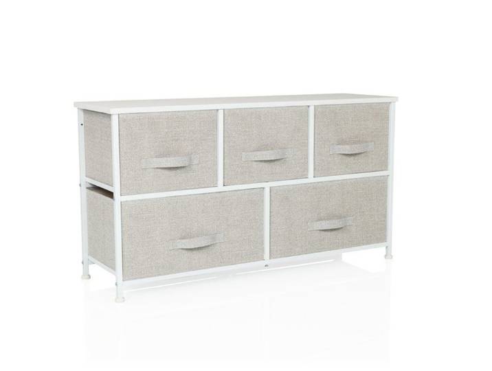 Commode - hjh LIVING - FOLDAR - Gris - Tissu