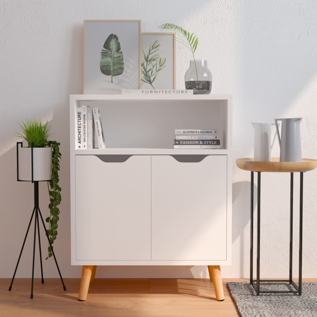 Corrigan Studio Sideboard 60x30x72 cm Engineered Wood White 72cm H X 60cm W X 30cm D