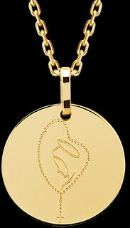 Edenly AnhÃ¤nger Jungfrau Maria, Variante, zum Gravieren - Gelbgold, 9 Karat